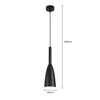 Lampa wisząca Solin wisząca 1xE27 czarna LP-181/1P BK