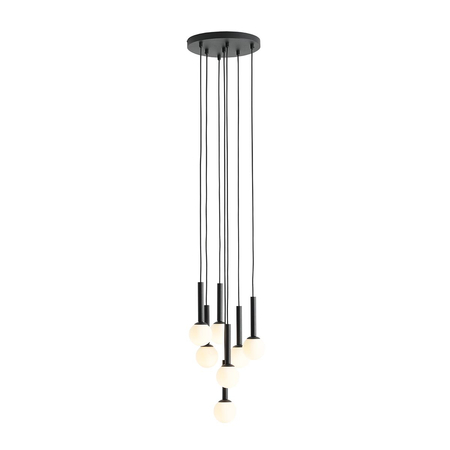 Lampa wisząca RIU 7 RING ALL BLACK Aldex 1117T1 czarny