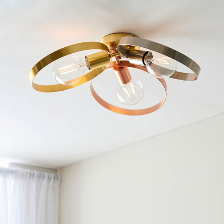 Lampa sufitowa Endon Lighting Hoop 97663 mosiądz