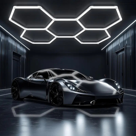 Lampa LED Hexagon Blaupunkt 230W geometryczny panel sufitowy led 4000K CRI90 w kształcie plasta miodu