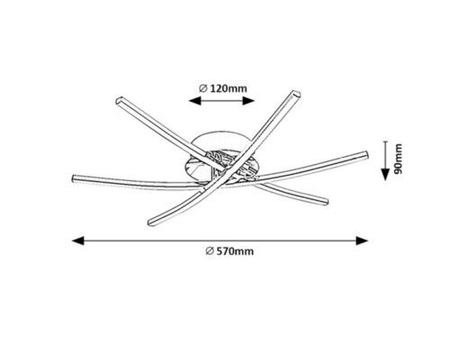 Lampa sufitowa Rabalux Cyclone 4606 chrom