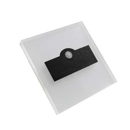 Eko-Light Oprawa schodowa LUMI BLACK Barwa Neutralna 4000K 12V z czujnikiem ruchu EKS6897 CZARNY / BIAŁY