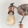 Lampa sufitowa Endon Lighting Hal 76124 miedziany