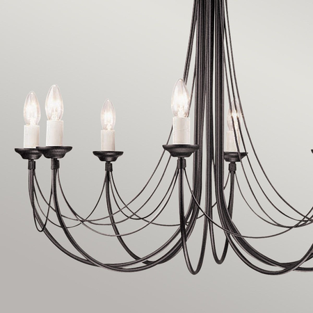 Żyrandol Elstead Lighting Carisbrooke czarny CB8-BLACK