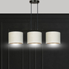 Lampa wisząca HILDE 3 BL WHITE Emibig 1052/3 biały/czarny