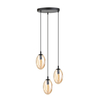 Lampa wisząca ASTRAL 3 Emibig 1267/3PREM czarny/złoty