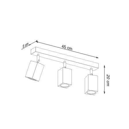 Sollux Lighting Plafon KEKE 30 dąb SL.1041