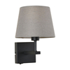 Kinkiet Italux Norte WL-1122-1-A-BM-RO-GR Czarny mat