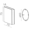 Kinkiet AQForm LEDpoint Square LED 230V Wall Czarny Struktura
