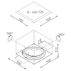 Lampa AQForm Squares 111 x 1 Trimless Recesed Biały Struktura