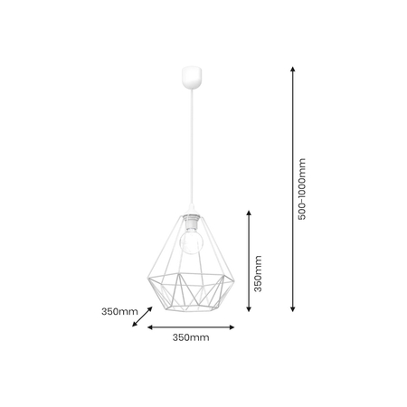 Milagro Lampa wisząca BASKET Biały 1xE27 MLP7212 BIAŁY