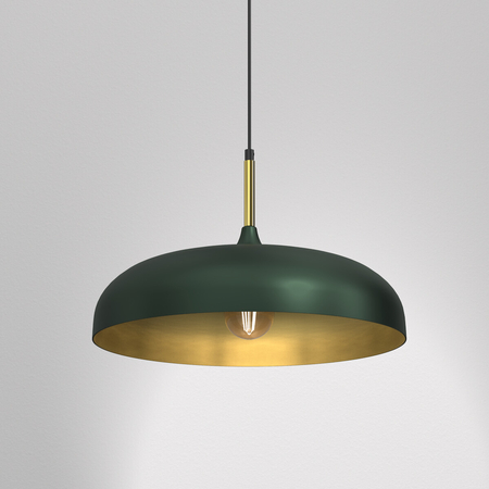 Milagro Lampa wisząca LINCOLN GREEN/GOLD 1xE27 45cm MLP7900 ZIELONY / ZŁOTY