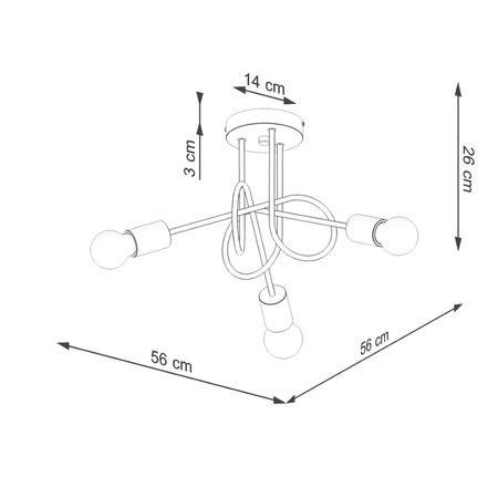 Sollux Lighting Żyrandol EMBER 3 biały SL.1474