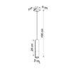 Sollux Lighting Lampa wisząca LOOPEZ 1 czarny/złoty SL.0952