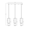 Lampa wisząca Manacor 3xGU10 biała LP-232/3L WH