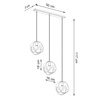 Sollux Lighting Lampa wisząca TULOS 3L czarna SL.1089