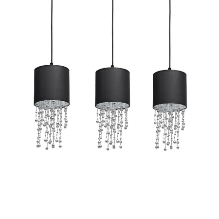 Milagro Lampa wisząca ALMERIA BLACK/CHROME 3xE27 MLP64300 Czerń / Chrom