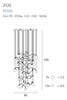 Lampa wisząca Maxlight P0386 chrom