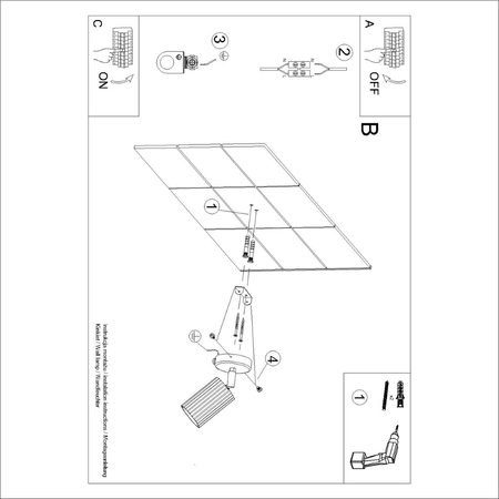 Sollux Lighting Kinkiet KARBON biały z włącznikiem SL.1541