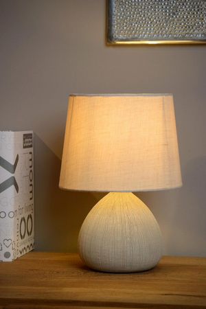 Lampa stołowa Lucide RAMZI beżowy 47506/81/38