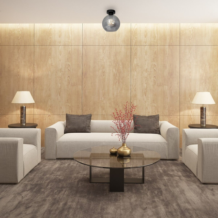 Milagro Lampa sufitowa SOFIA SMOKED 1xE27 MLP6574 CZARNY