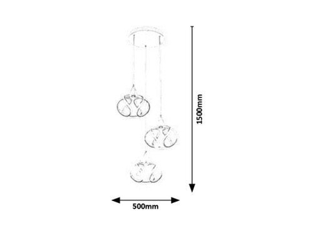 Lampa wisząca Rabalux Palmira 5771 chrom