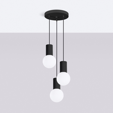 Sollux Lighting Lampa wisząca HALO 3P czarna SL.1715