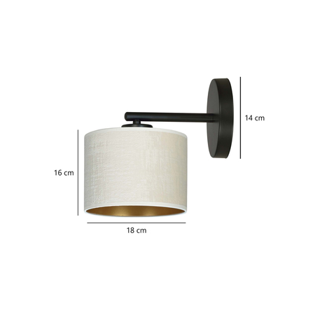 Kinkiet HILDE K1 BL WHITE Emibig 1052/K1 biały/czarny