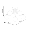 Sollux Lighting Żyrandol ASTRAL 5 czarny SL.1663