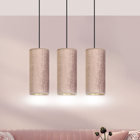 Lampa wisząca BENTE 3 BL ROSE Emibig 1061/3 różowy