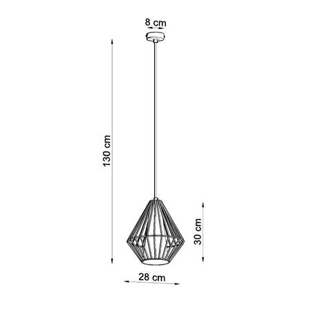Sollux Lighting Lampa wisząca DEMI czarna SL.0298