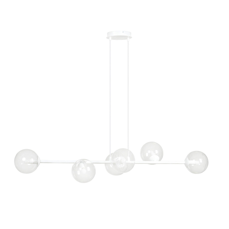 Lampa wisząca ROSSI 6 WH TRANSPARENT Emibig 877/6 biały