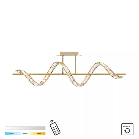 Lampa sufitowa Zuma Line MX3170-1-3GT ATHESA LAMPA SUFITOWA ZŁOTA/GOLD
