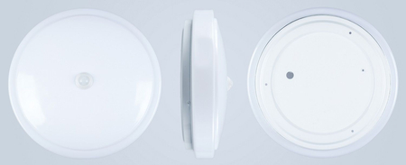 Oprawa LED Greenie okrągła 8W z czujnikiem ruchu i zmierzchu, pół-matowa przesłona NW