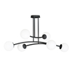 Lampa sufitowa HALLDOR 6 BLACK Emibig 1024/6 biały/czarny