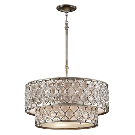 Żyrandol Elstead Lighting Lucia srebrny FE-LUCIA-P-E-2TR