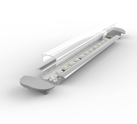 Profil LED Greenie P6-1C 1m czarny lakierowany wpuszczany