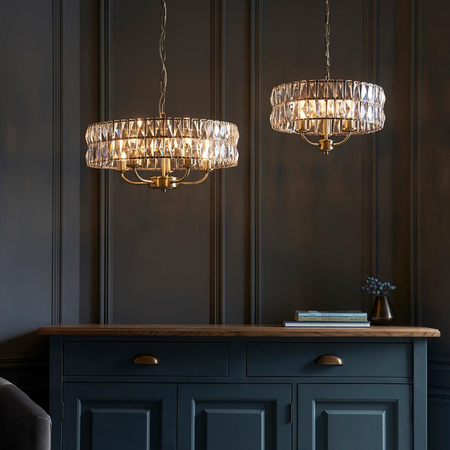 Lampa wisząca Endon Lighting Clifton 106243 mosiądz