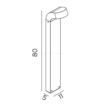 MOLDE 5107 GRAPHITE LED 8W 4000K 80CM