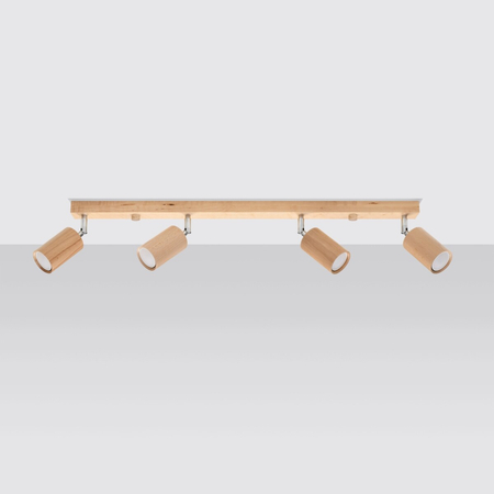 Sollux Lighting Plafon BERG 4 naturalne drewno SL.1042