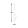 Lampa wisząca Zuma Line Ali 5648 biały/złoty