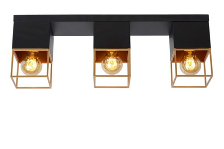 Lampa sufitowa Lucide RIXT 21120/03/30 czarny/złoty