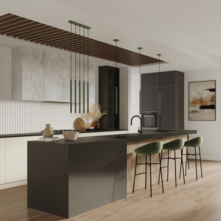 Sollux Lighting Lampa wisząca PASTELO 3P zielona oliwka SL.1521