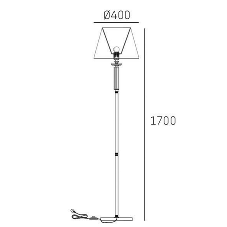 Cosmo Light Lampa stojąca SIENA F01322NI-WH