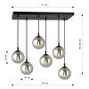 Lampa wisząca COSMO 6 BL GRAFIT Emibig 712/6 czarny