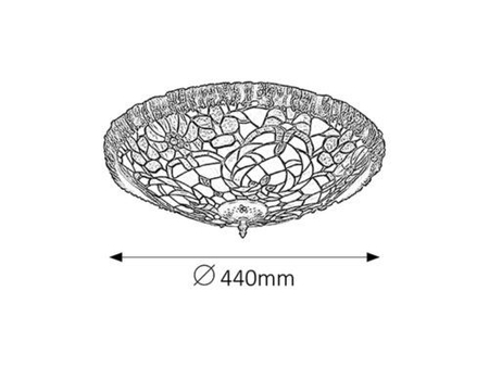 Lampa sufitowa Rabalux Mirella 8087 brąz
