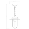 Lampa zewnętrzna wisząca Astro Montparnasse Pendant 1096004 Polerowany Nikiel