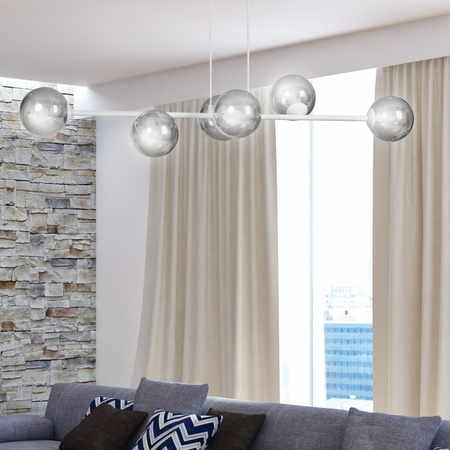 Lampa wisząca ROSSI 6 WH GRAFIT Emibig 878/6 biały/czarny