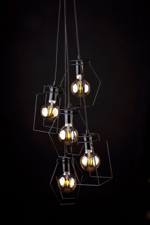 Lampa wisząca Nowodvorski 9665 Fiord czarny na 5 żarówek