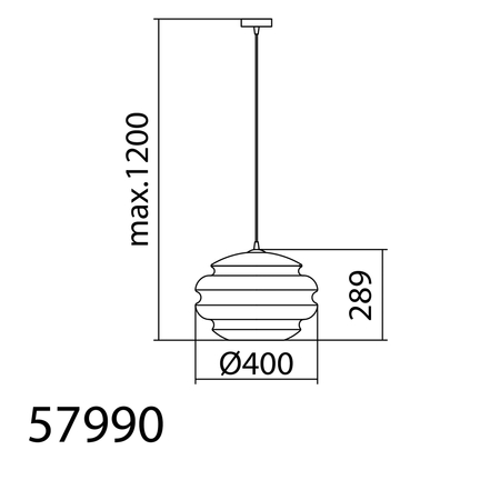 Lampa wisząca MEL XL transparentny klosz, chrom matowy Ø40cm 1xE27